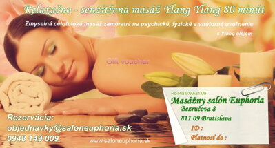 Relaxačno-senzitívna masáž Ylang Ylang 