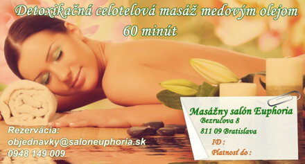 Detoxikačná celotelová masáž medovým olejom 